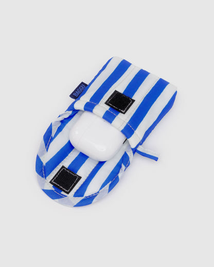 BAGGU Puffy Earbuds Case - Blue Painted Stripe