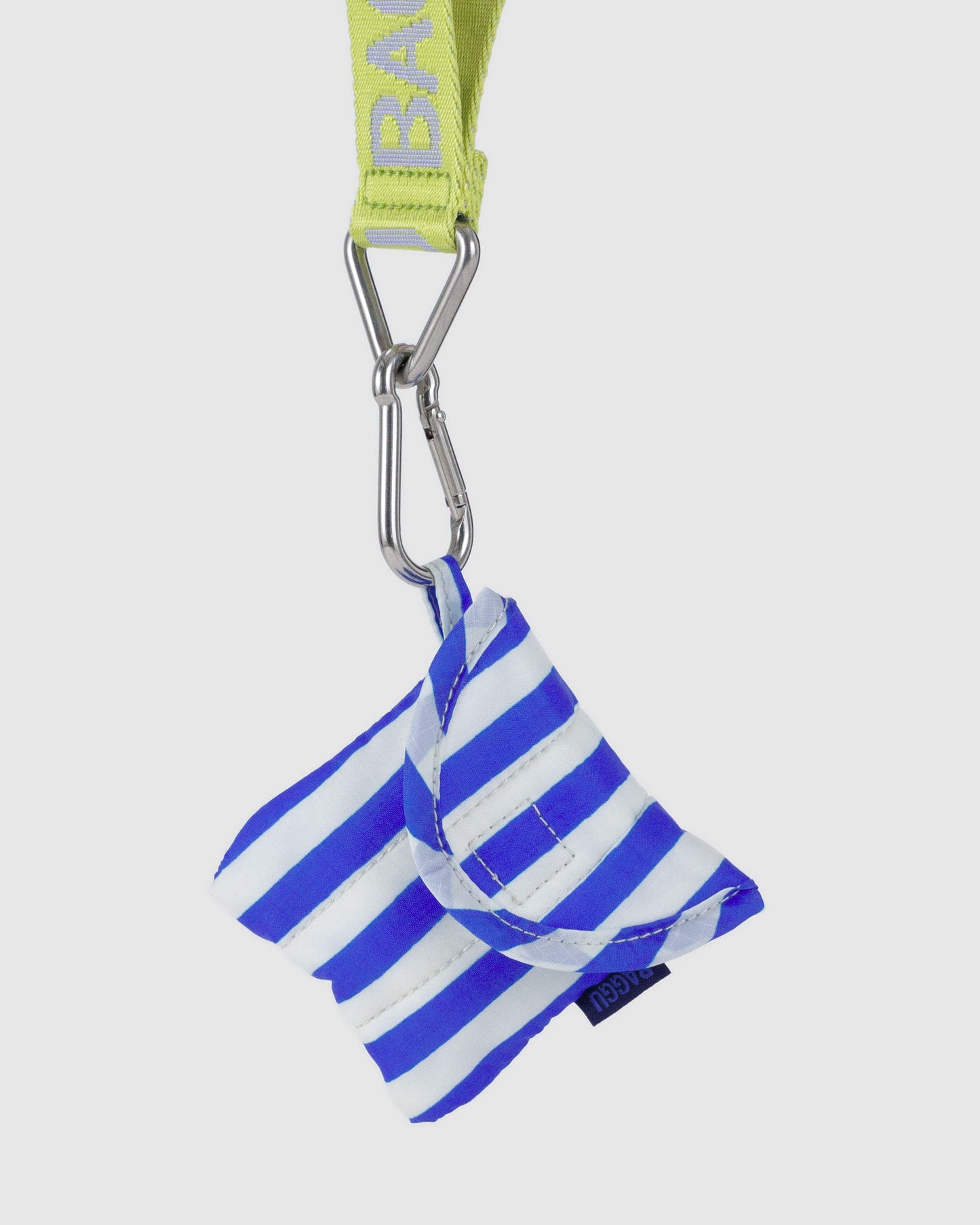 BAGGU Puffy Earbuds Case - Blue Painted Stripe