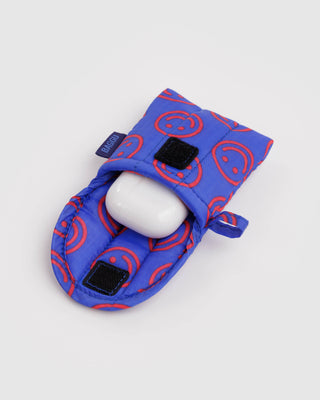 BAGGU Puffy Earbuds Case - Mini Cobalt Happy