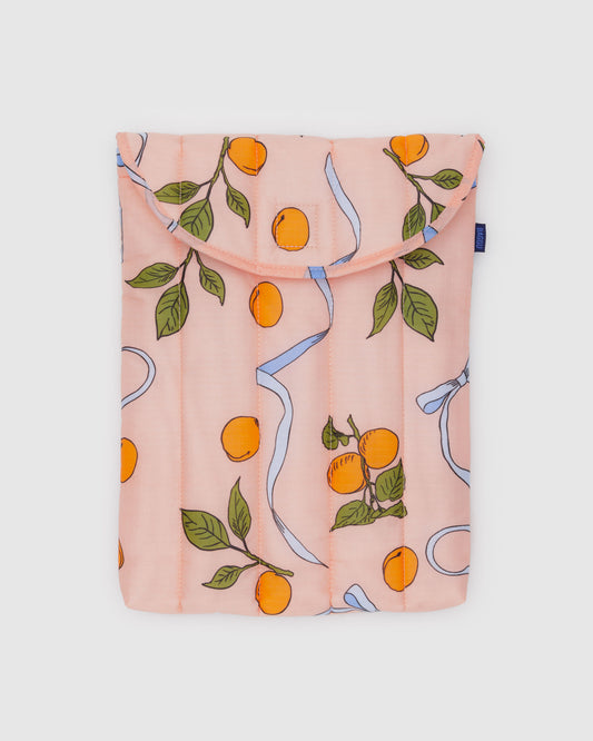 BAGGU Puffy Laptop Sleeve 13"/14" - Apricots & Ribbons