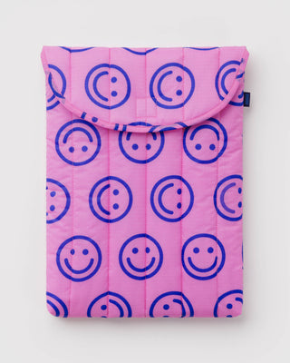 BAGGU Puffy Laptop Sleeve 16" - Pop Pink Happy