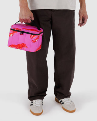 BAGGU Puffy Lunch Bag - Pink Lobster