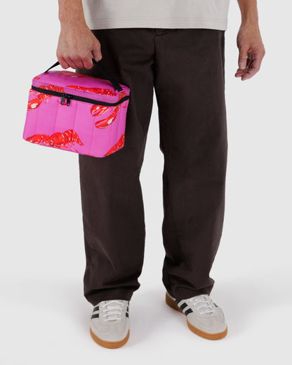 BAGGU Puffy Lunch Bag - Pink Lobster