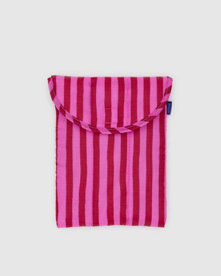 BAGGU Puffy Tablet Sleeve 8" - Pink & Red Painted Stripe