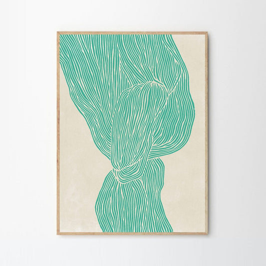 Rebecca Hein - The Line - Green 30 x 40 cm