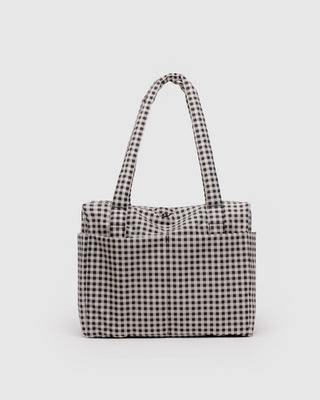 BAGGU Small Cloud Carry-On Bag - Black & White Gingham