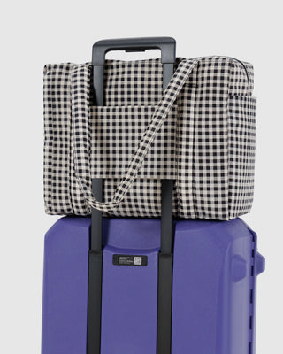 BAGGU Small Cloud Carry-On Bag - Black & White Gingham