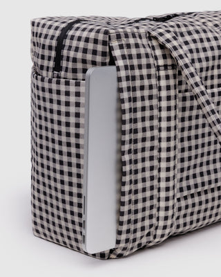 BAGGU Small Cloud Carry-On Bag - Black & White Gingham