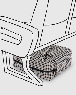 BAGGU Small Cloud Carry-On Bag - Black & White Gingham