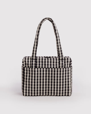 BAGGU Small Cloud Carry-On - Black and Cream Gingham