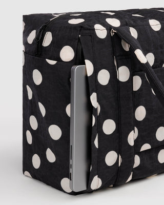 BAGGU Small Cloud Carry-On - Black and Cream Polka Dot