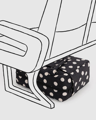 BAGGU Small Cloud Carry-On - Black and Cream Polka Dot