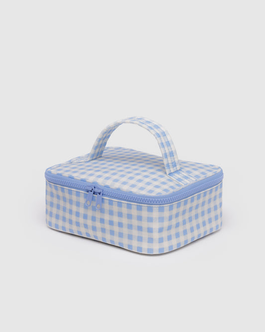 BAGGU Small Cosmetic Case - Light Blue Gingham