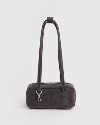 BAGGU Small Small Denim Bowler Bag - Washed Black Denim
