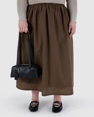 BAGGU Small Recycled Leather Bowler Bag - Black
