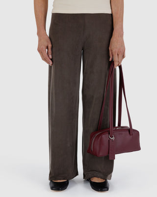 BAGGU Small Recycled Leather Bowler Bag - Mahogany