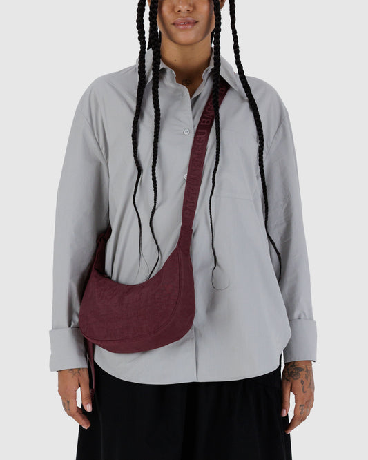 BAGGU Small Crescent Bag - Mahogany