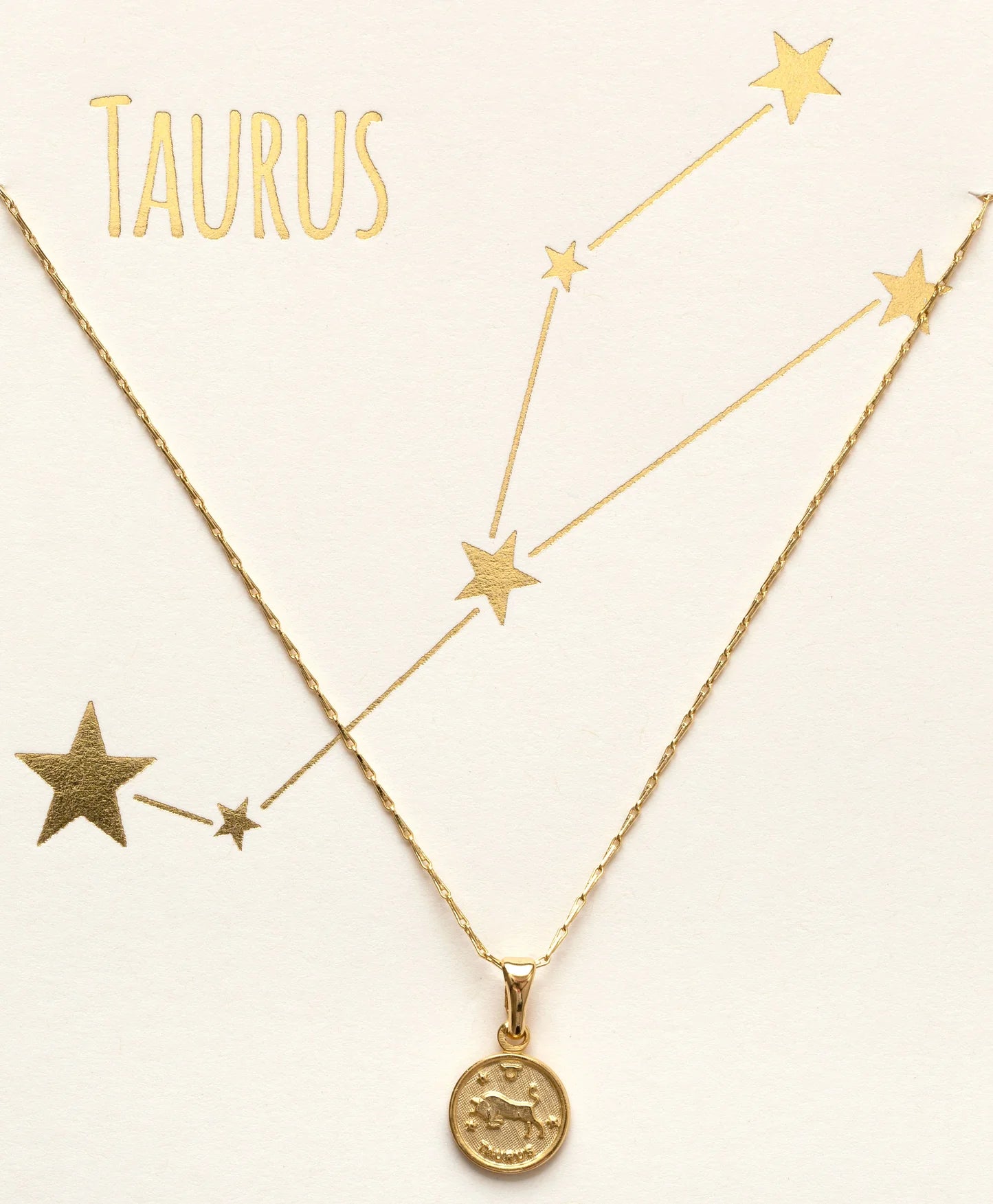 Tiny Zodiac Medallion - Taurus