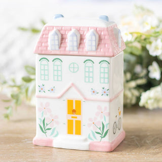 Cottagecore Olje- og Voksvarmer Pastellhus 