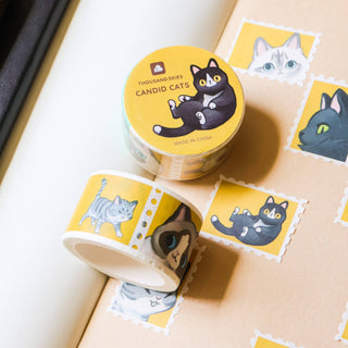 Washi Tape - Frimerke-type - Candid Cats