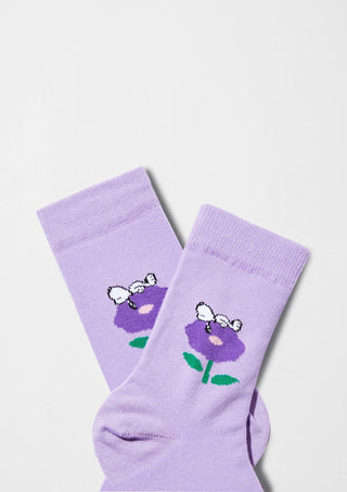 Snoopy Flower - Sokker i Økologisk Bomull 36-40
