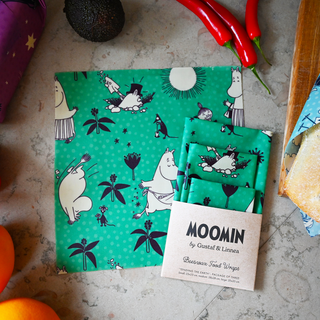 Mummitrollet - Beeswax Wrap "Tending the Earth" - Sett med 3 stk