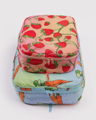 BAGGU Large Packing Cube Set - Carrots & Berries