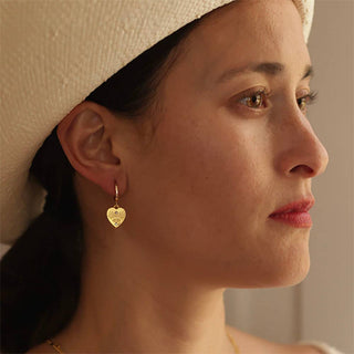 Amano Studio - Heart with Eye Huggie Hoops - COLORPOP