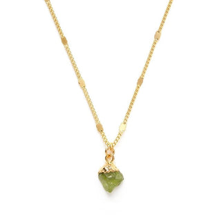 Amano Studio - Raw Cut Gemstone Halskjede - Peridot - COLORPOP