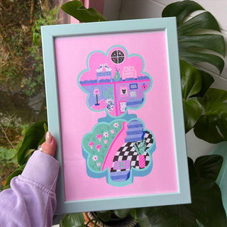 Amy Hastings - 90's Toys A4 Risograph Print - COLORPOP
