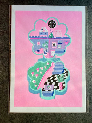 Amy Hastings - 90's Toys A4 Risograph Print - COLORPOP