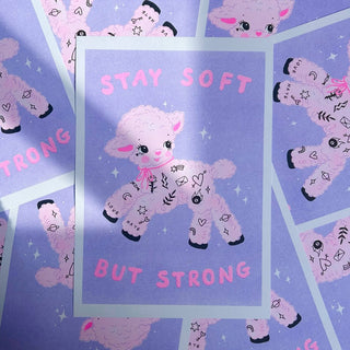 Amy Hastings - Soft But Strong A4 Risograph Print - COLORPOP
