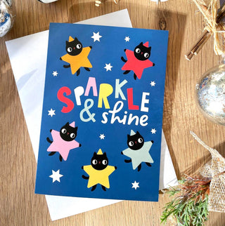 Cute Cat Christmas Cards 3pk