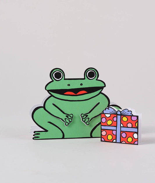 Frosk med minikort - Bursdagskort