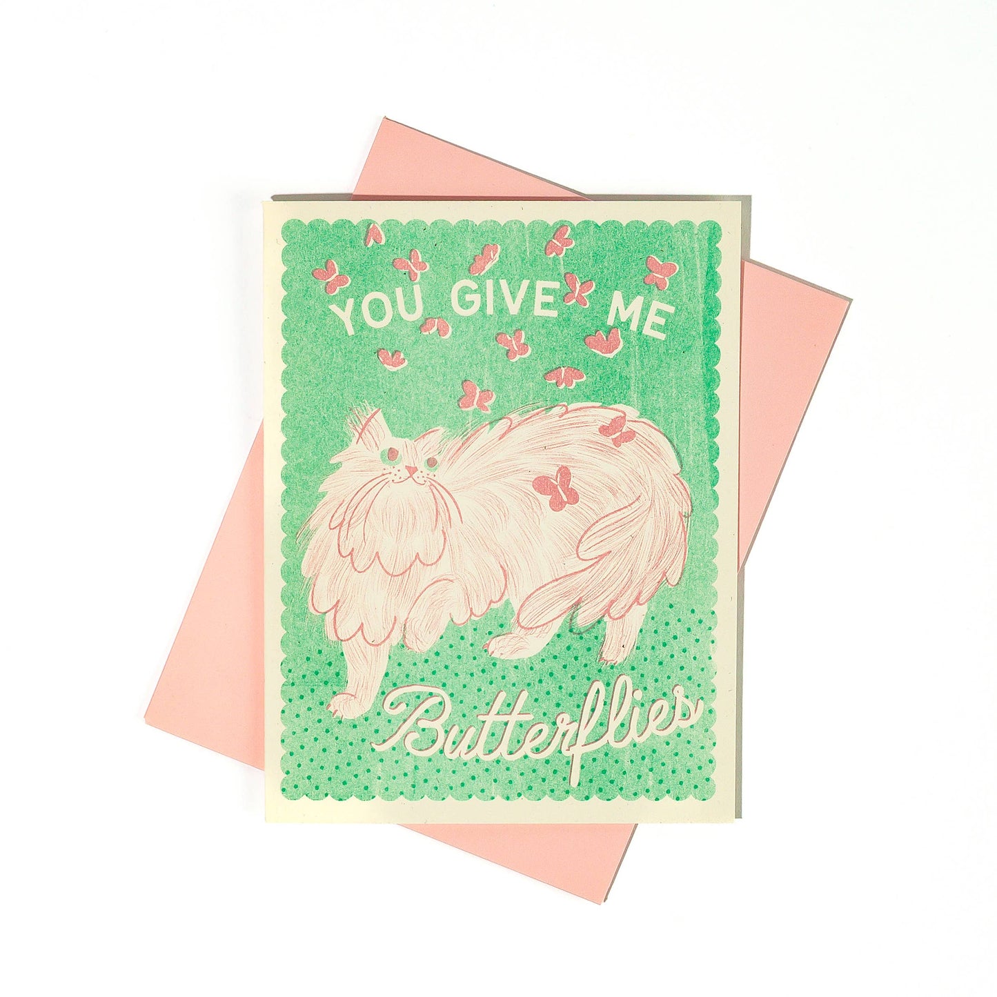You Give Me Butterflies - Risograf Kort