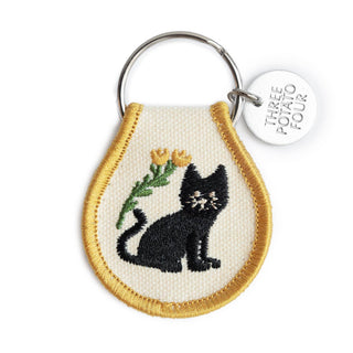 Sort Katt - Brodert Nøkkelring