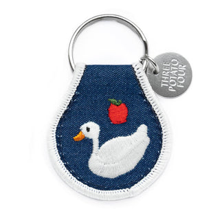 Cottage Goose - Brodert Nøkkelring