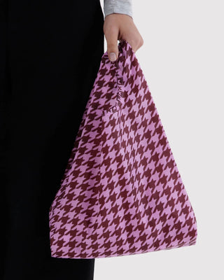 BAGGU - Baby BAGGU Handlenett - Pink Houndstooth - COLORPOP