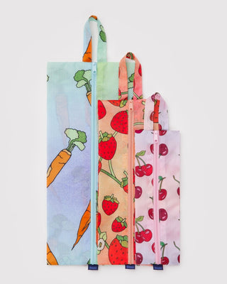 BAGGU - BAGGU 3D Zip Set - Carrots & Berries - COLORPOP