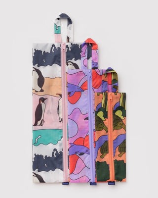BAGGU - BAGGU 3D Zip Set - Vacation Animals - COLORPOP
