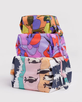 BAGGU - BAGGU 3D Zip Set - Vacation Animals - COLORPOP