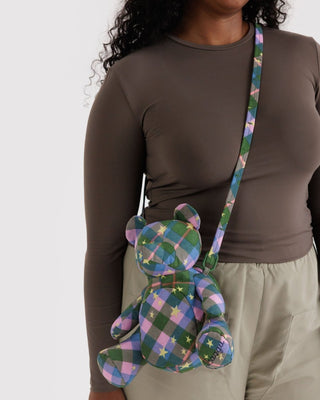BAGGU - BAGGU Bear Bag - Green Star Plaid - COLORPOP