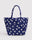 Navy and Cream Polka Dot