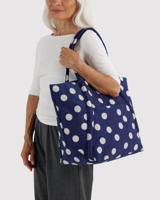 BAGGU - BAGGU Cloud Bag - Navy and Cream Polka Dot - COLORPOP