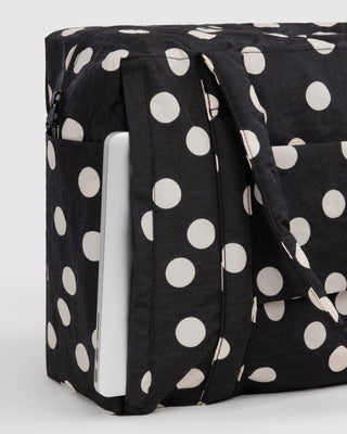 BAGGU - BAGGU Cloud Carry-On Bag - Black and Cream Polka Dot - COLORPOP
