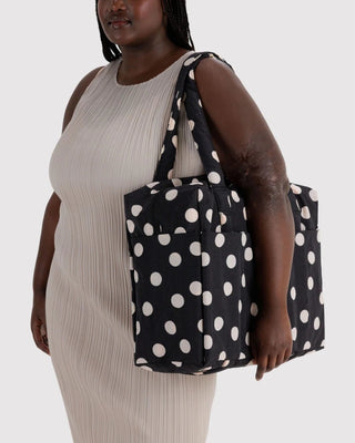BAGGU - BAGGU Cloud Carry-On Bag - Black and Cream Polka Dot - COLORPOP