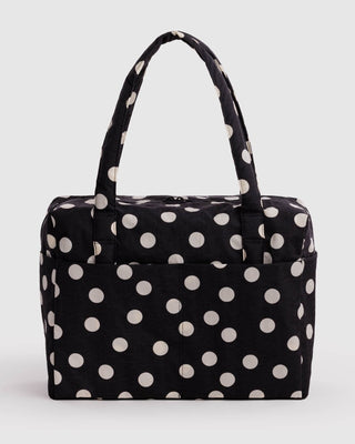 BAGGU - BAGGU Cloud Carry-On Bag - Black and Cream Polka Dot - COLORPOP