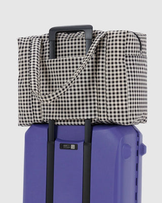 BAGGU - BAGGU Cloud Carry - On Bag - Black & White Gingham - COLORPOP