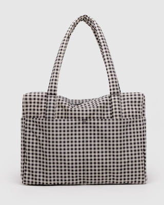 BAGGU - BAGGU Cloud Carry - On Bag - Black & White Gingham - COLORPOP