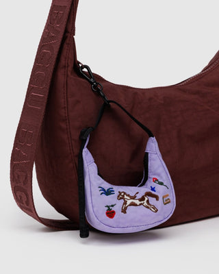 BAGGU - BAGGU Crescent Bag Charm - Embroidered Pony - COLORPOP